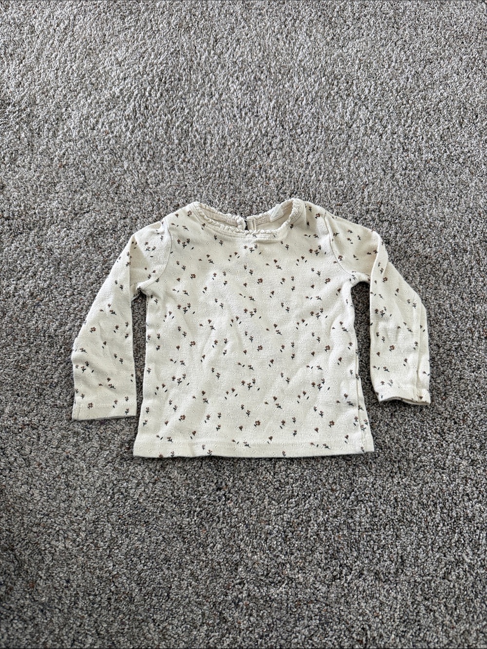 Colored Organics Baby Long Sleeve Cream Floral Print Top 18-24 months